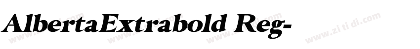 AlbertaExtrabold Reg字体转换